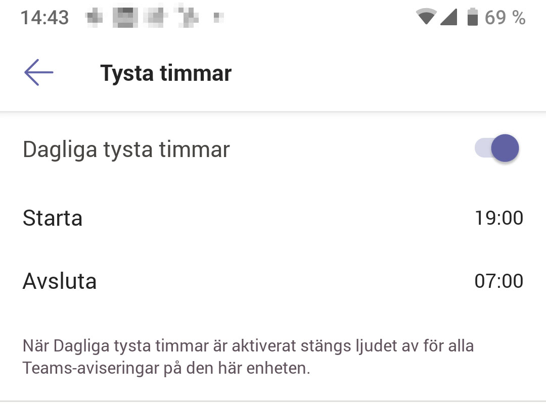 Tysta timmar i Teams gör att du kan släppa jobbet efter arbetstid