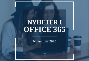 Office 365 nyheter - november 2020